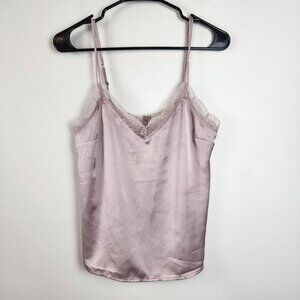 Abercrombie and Fitch sz S lace trim silky cami tank top buttons
